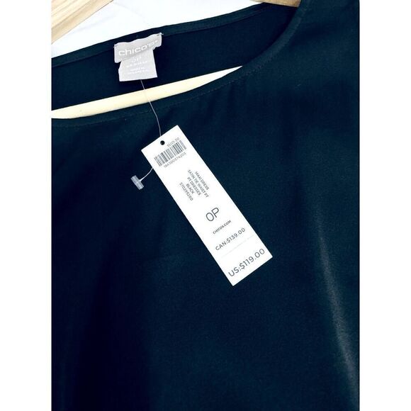 NWT Gorgeous Chico's Long Sleeveless Black Dress Sz 0P MSRP $119 - Picture 5 of 10